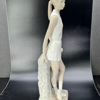 Vintage Lladro Tennis Player Girl 12 1/2
