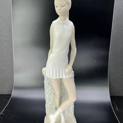 Vintage Lladro Tennis Player Girl 12 1/2