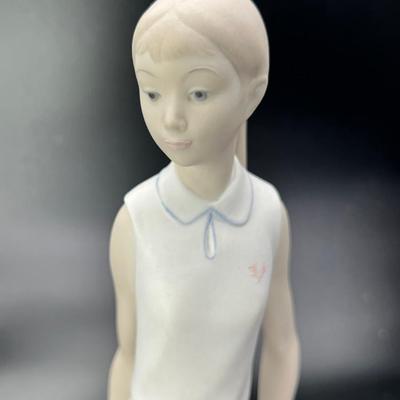 Vintage Lladro Tennis Player Girl 12 1/2