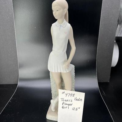 Vintage Lladro Tennis Player Girl 12 1/2