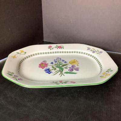 751  SPODE Oval Covered Vegetable with Under plate in the Pattern 