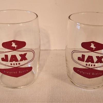 Lot #36  Pair of Vintage JAX Beer Glasses
