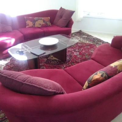 2 Red Sofas