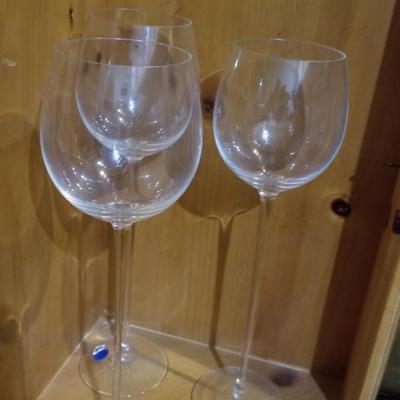 3 Tall Moser Goblets