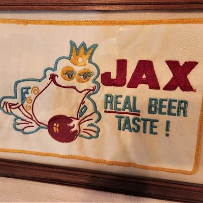 Lot #41  JAX Beer Bowling Shirt Patch - framed