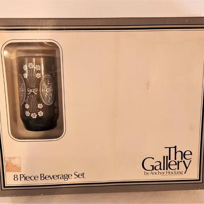 Lot #49  MidCentury Drinking Glass set in original box