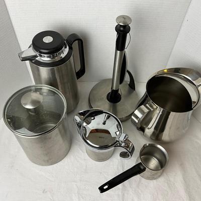 766 Lot of Stainless Steel Kitchen Supplies