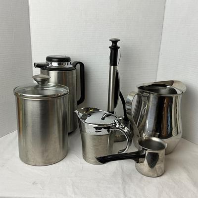 766 Lot of Stainless Steel Kitchen Supplies