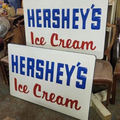 Metal ice cream signs