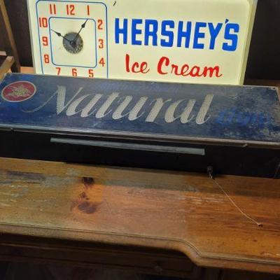 Hersey Ice Cream lighted clock sold