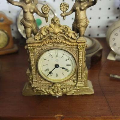 Rare Brass Ansonia Angel clock working