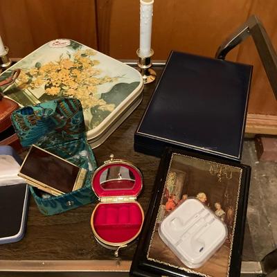 Bar cart, Rolex box, jewelery boxes and more