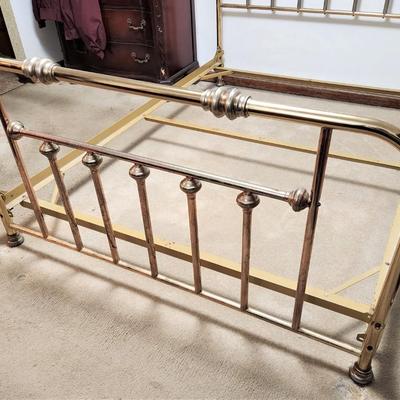 Lot #55  Brass Finish Double Bed