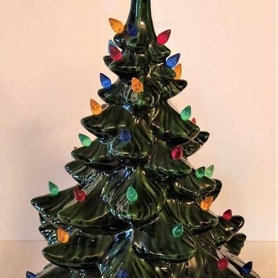 Lot #56  Vintage Ceramic Light-Up Christmas Tree