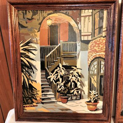 Lot #59  Pair of Cool Vintage New Orleans Paint by Number Paintings