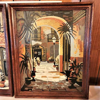 Lot #59  Pair of Cool Vintage New Orleans Paint by Number Paintings