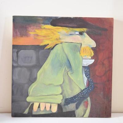 (Unframed) Amy Kimmich -  Orange Hair Man with Briefcase