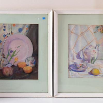 (Framed) - Joe Letven - Dishes Still Life