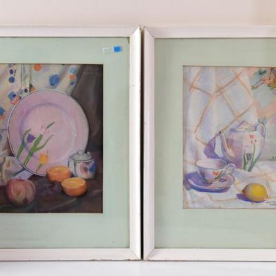 (Framed) - Joe Letven - Dishes Still Life