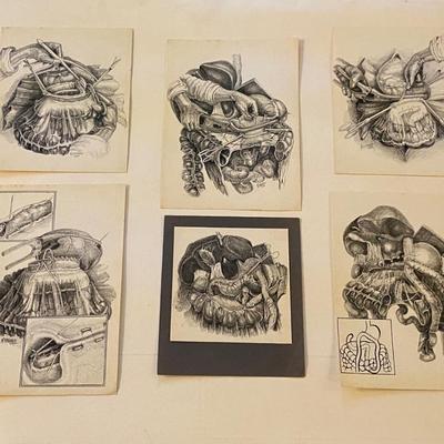 Original Medical Sci-Fi pen drawings