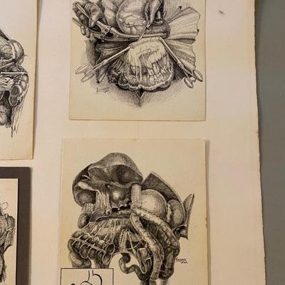 Original Medical Sci-Fi pen drawings