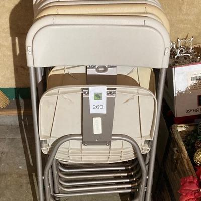 Plastic folding chair lot