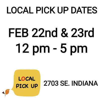 LOCAL PICK UP INFORMATION