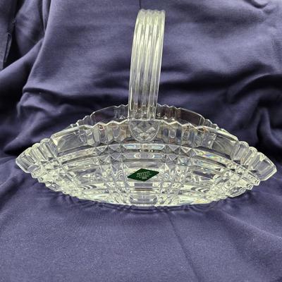 SHANNON CRYSTAL BY GODINGER NANTUCKET CRYSTAL BASKET W/ BOX