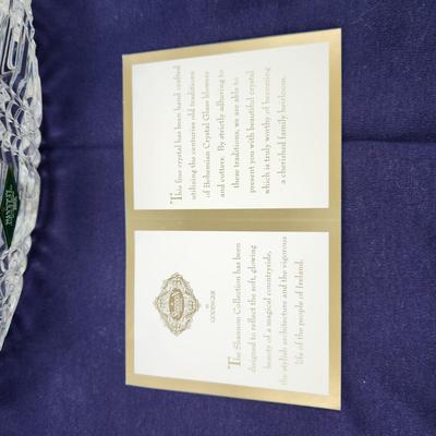 SHANNON CRYSTAL BY GODINGER NANTUCKET CRYSTAL BASKET W/ BOX