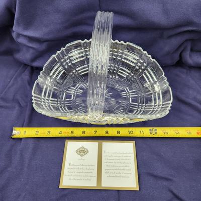 SHANNON CRYSTAL BY GODINGER NANTUCKET CRYSTAL BASKET W/ BOX