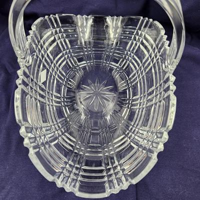 SHANNON CRYSTAL BY GODINGER NANTUCKET CRYSTAL BASKET W/ BOX
