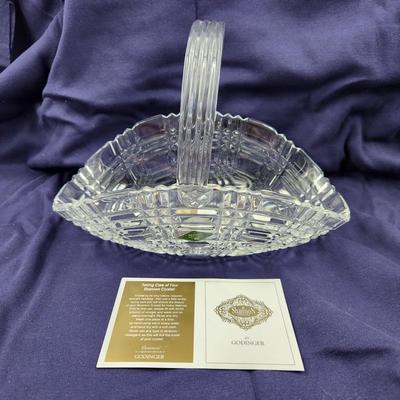 SHANNON CRYSTAL BY GODINGER NANTUCKET CRYSTAL BASKET W/ BOX