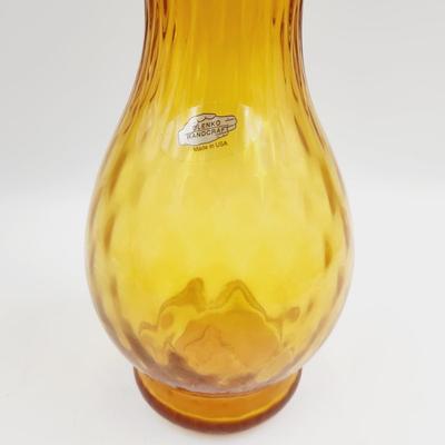 BEAUTIFUL MC VINTAGE BLENKO AMBER TALL VASE
