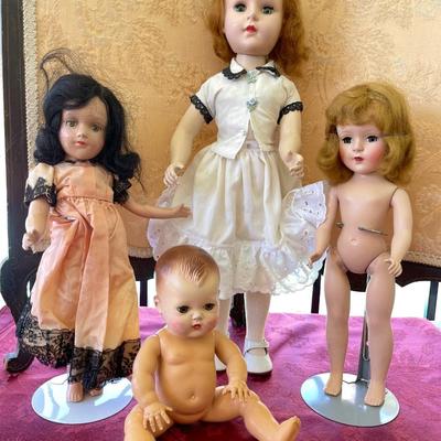 LOT 25  GROUP OF VINTAGE DOLLS HARD PLASTIC SWEET SUE