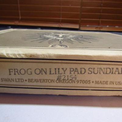 Metal Sundial- Frog on Lilly Pad (G)