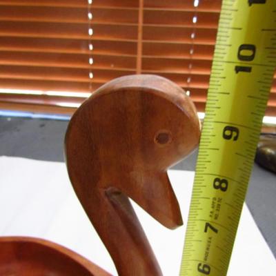 Carved Wooden Bowl- Goose Design (G)
