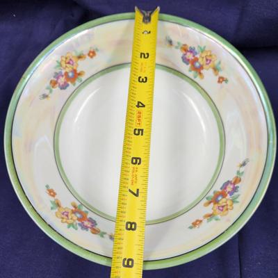VINTAGE BAVARIA LUSTERWARE GERMANY FLORAL SERVING BOWL