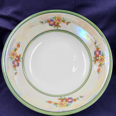 VINTAGE BAVARIA LUSTERWARE GERMANY FLORAL SERVING BOWL