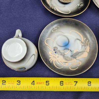 ABSOLUTELY STUNNING PC MID-CENTURY DRAGONWARE TEA SET