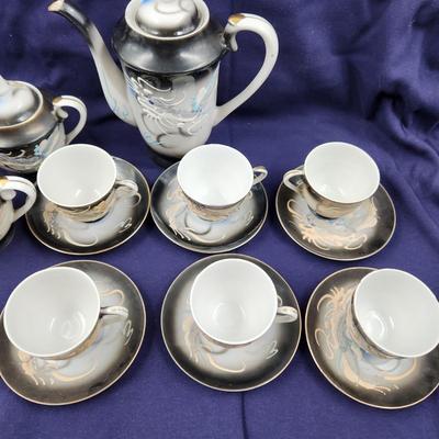 ABSOLUTELY STUNNING PC MID-CENTURY DRAGONWARE TEA SET