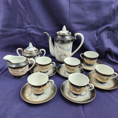 ABSOLUTELY STUNNING PC MID-CENTURY DRAGONWARE TEA SET