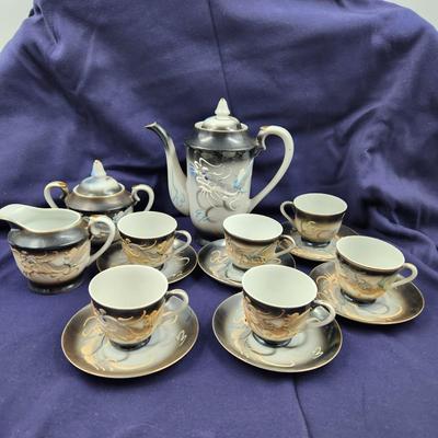 ABSOLUTELY STUNNING PC MID-CENTURY DRAGONWARE TEA SET