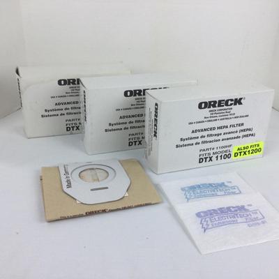 809 ORECK HEPA Filter Lot DTX 1100