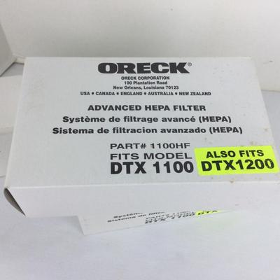 809 ORECK HEPA Filter Lot DTX 1100
