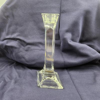 ASYMMETRICAL CRYSTAL CANDLE HOLDER