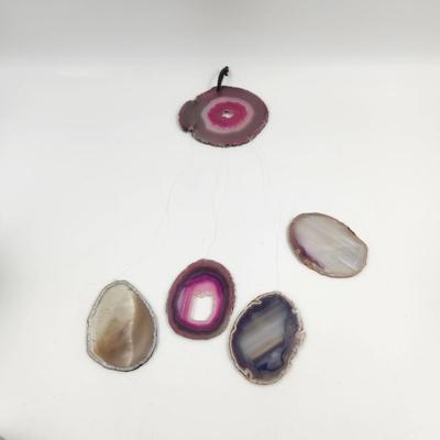 STUNNING GEODE SLIDED WINDCHIME SET
