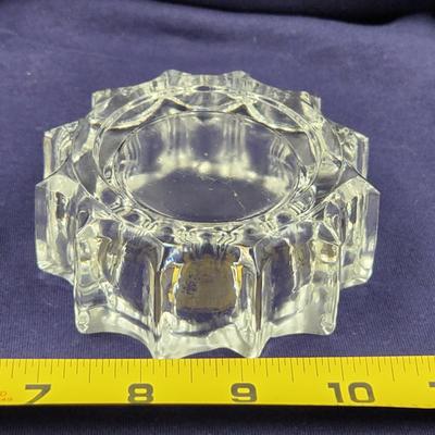 VINTAGE CRYSTAL ASH TRAY - TRINKET HOLDER