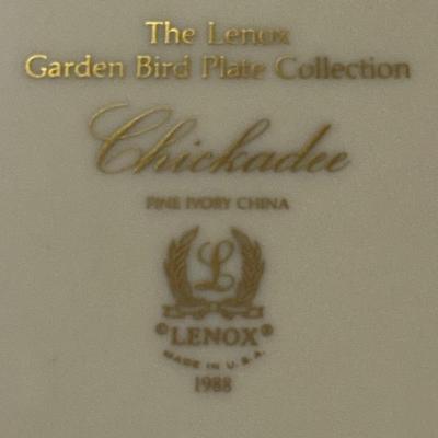 LOT264C: Lenox - The Joys of Christmas Cake Plate & 1988 Chickadee Plate