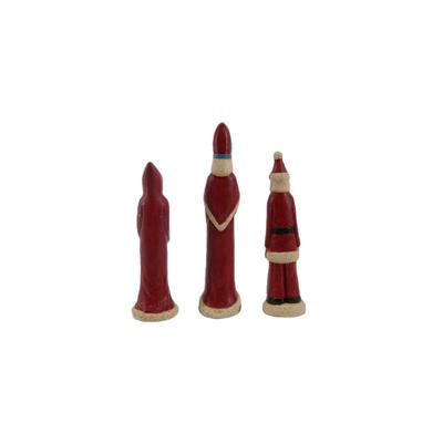 Vintage Folk Art Santa Claus Figurines