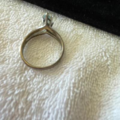 Older Blue Topaz on Sterling Ring